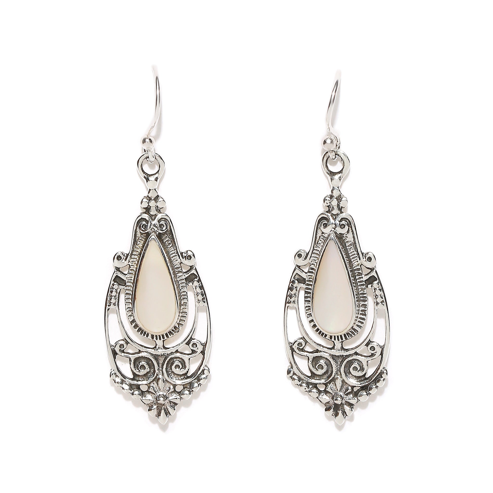 German Silver look Oxidised Chandbali Afghani Earring Naira Design Earrings  German Silver Drops & Danglers